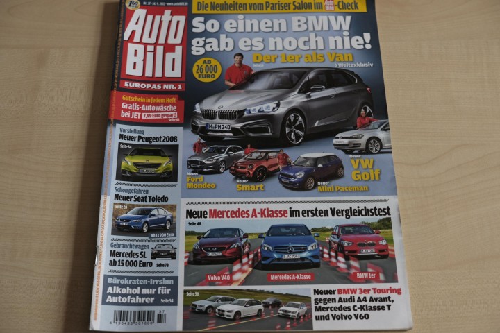 Deckblatt Auto Bild (37/2012)